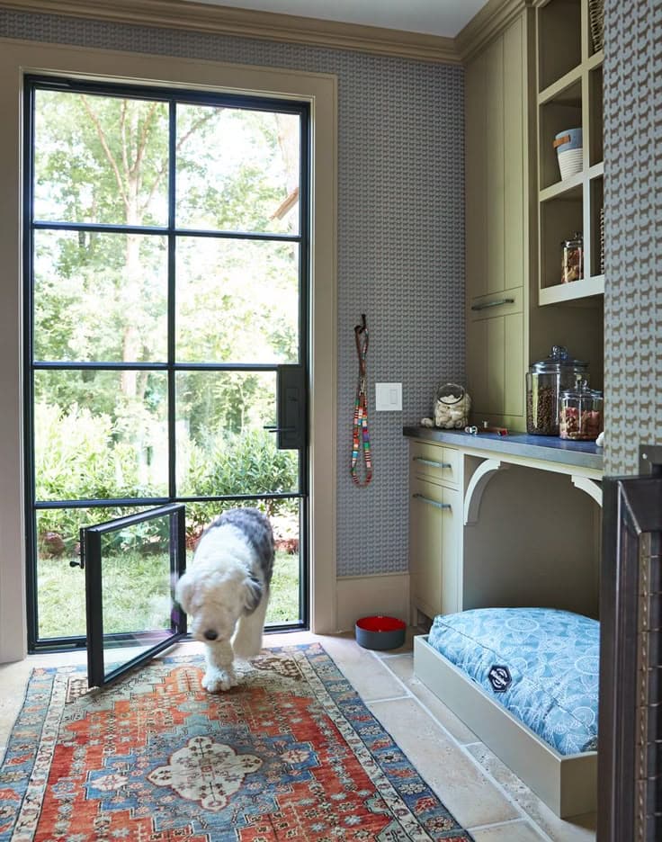 Installed dog door with clean fit
