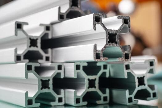 Heavy extruded aluminum frames detail